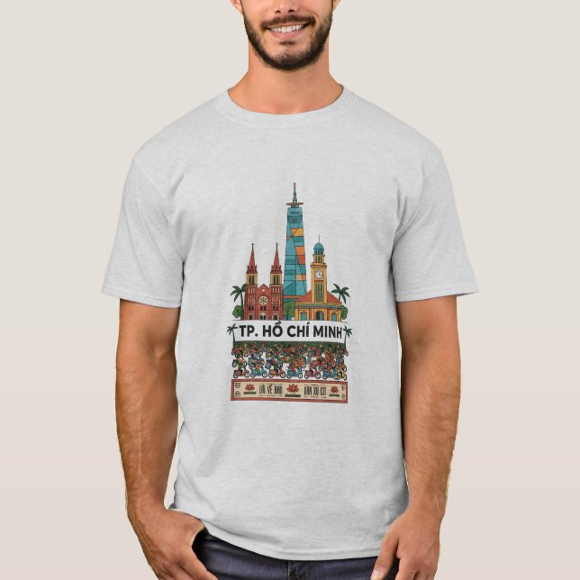 Trendy Ho Chi Minh City Saigon Explorer Vietnam Ur T Shirt (Framsida)