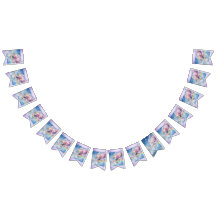 Trendy Holographic Hot Air Balloon Bunting Banner