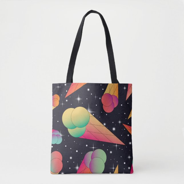 Trendy ice cream seamless pattern. Ice cream cones Tygkasse (Framsida)