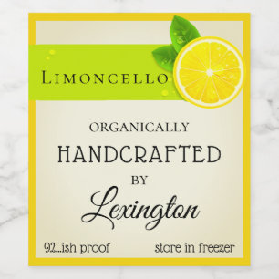 Trendy Limoncello Tall Bottle Label Vinflaska Etikett