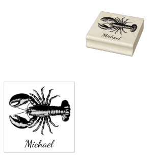 Trendy Lobster Personalized Stämpel