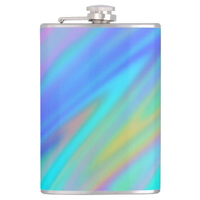 Trendy luxury green blue purple faux holographic fickplunta (Framsidan)