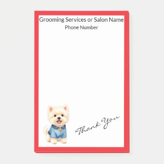Trendy Luxury Grooming Pet Personalized Collection Post-it Block