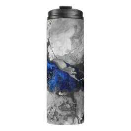 Trendy Marble Stone Blue Black Grey Design