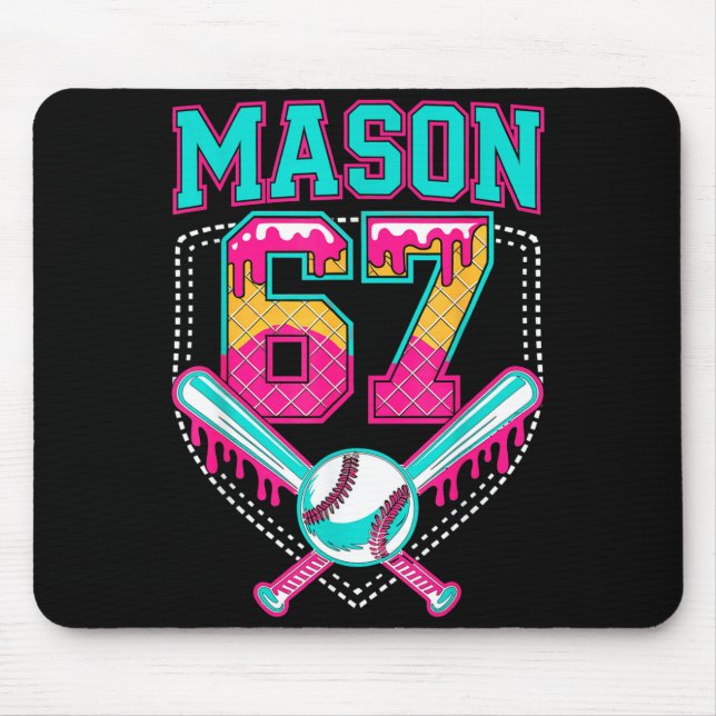 Trendy Mason 67 Mem Ice Cream Drip Baseball Birthd Musmatta (Framsidan)