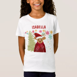 Trendy Matching Cute Red Nose Reindeer Christmas T Shirt