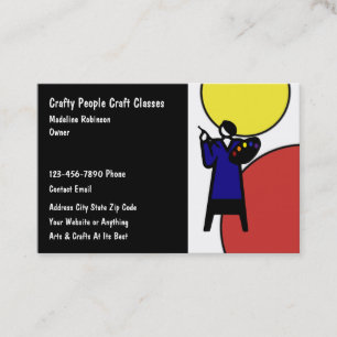 Trendy Modern Arts and Crafts Business Card Design Visitkort