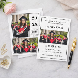 Trendy Modern Casual Photo Graduation Invitation Inbjudningar