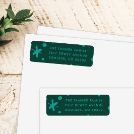 Trendy Modern Handwritten Holiday Address Label Returadress Etikett