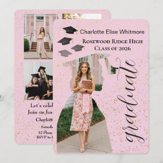 Trendy Modern Photo Graduation Invitation card  Inbjudningar