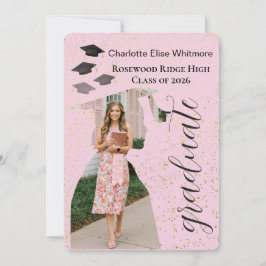 Trendy Modern Photo Graduation Invitation card  Inbjudningar