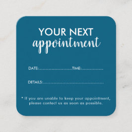 Trendy Modern Salon Appointment Reminder Card Tidsbeställning Kort