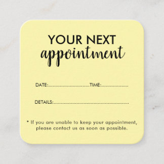 Trendy Modern Salon Appointment Reminder Card Tidsbeställning Kort