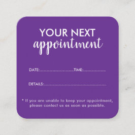 Trendy Modern Salon Appointment Reminder Card Tidsbeställning Kort