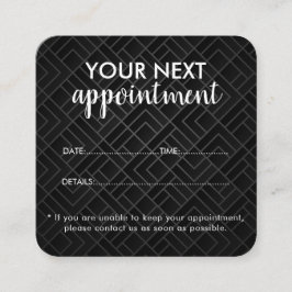 Trendy Modern Salon Appointment Reminder Card Tidsbeställning Kort