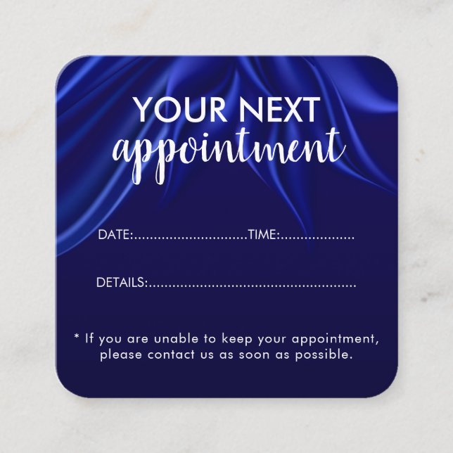 Trendy Modern Salon Appointment Reminder Card Tidsbeställning Kort (Framsida)