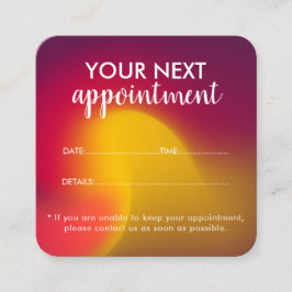 Trendy Modern Salon Appointment Reminder Card Tidsbeställning Kort