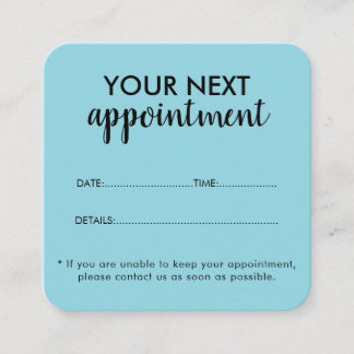 Trendy Modern Salon Appointment Reminder Card Tidsbeställning Kort