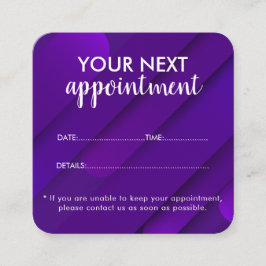 Trendy Modern Salon Appointment Reminder Card Tidsbeställning Kort