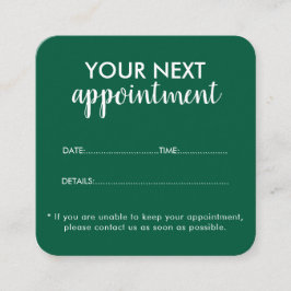 Trendy Modern Salon Appointment Reminder Card Tidsbeställning Kort