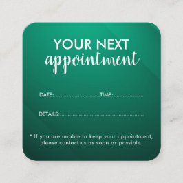 Trendy Modern Salon Appointment Reminder Card Tidsbeställning Kort