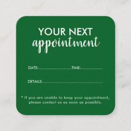 Trendy Modern Salon Appointment Reminder Card Tidsbeställning Kort