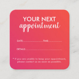 Trendy Modern Salon Appointment Reminder Card Tidsbeställning Kort