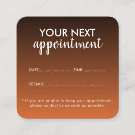 Trendy Modern Salon Appointment Reminder Card Tidsbeställning Kort