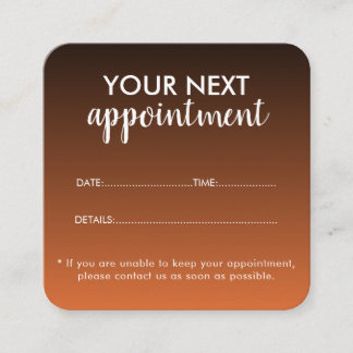 Trendy Modern Salon Appointment Reminder Card Tidsbeställning Kort