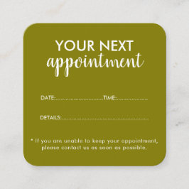 Trendy Modern Salon Appointment Reminder Card Tidsbeställning Kort