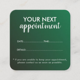 Trendy Modern Salon Appointment Reminder Card Tidsbeställning Kort