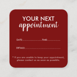 Trendy Modern Salon Appointment Reminder Card Tidsbeställning Kort