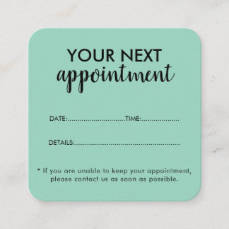 Trendy Modern Salon Appointment Reminder Card Tidsbeställning Kort