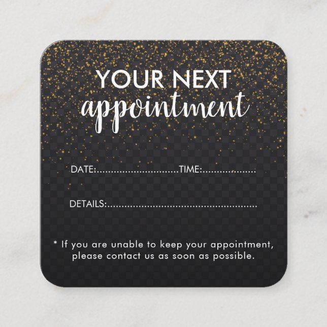 Trendy Modern Salon Appointment Reminder Card Tidsbeställning Kort (Framsida)