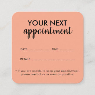 Trendy Modern Salon Appointment Reminder Card Tidsbeställning Kort