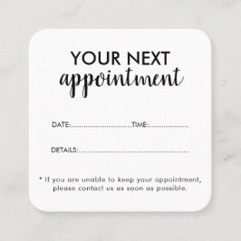 Trendy Modern Salon Appointment Reminder Card Tidsbeställning Kort