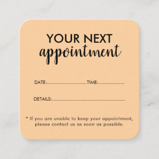 Trendy Modern Salon Appointment Reminder Card Tidsbeställning Kort