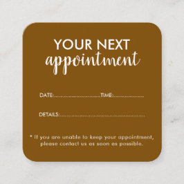 Trendy Modern Salon Appointment Reminder Card Tidsbeställning Kort