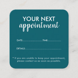 Trendy Modern Salon Appointment Reminder Card Tidsbeställning Kort