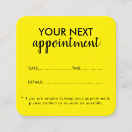 Trendy Modern Salon Appointment Reminder Card Tidsbeställning Kort