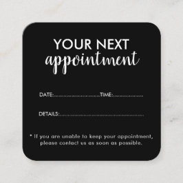 Trendy Modern Salon Appointment Reminder Card Tidsbeställning Kort