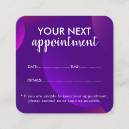 Trendy Modern Salon Appointment Reminder Card Tidsbeställning Kort