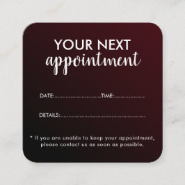 Trendy Modern Salon Appointment Reminder Card Tidsbeställning Kort