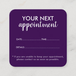 Trendy Modern Salon Appointment Reminder Card Tidsbeställning Kort