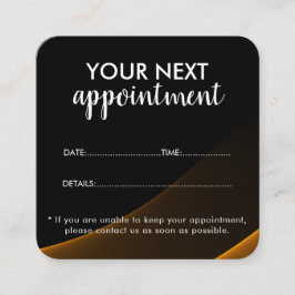 Trendy Modern Salon Appointment Reminder Card Tidsbeställning Kort