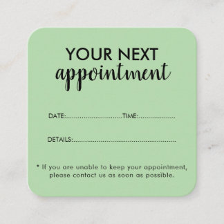 Trendy Modern Salon Appointment Reminder Card Tidsbeställning Kort