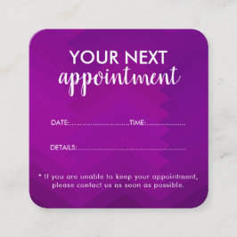 Trendy Modern Salon Appointment Reminder Card Tidsbeställning Kort