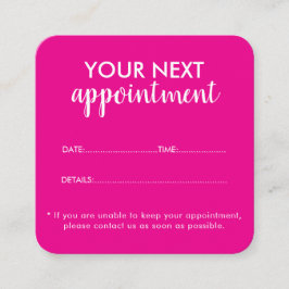 Trendy Modern Salon Appointment Reminder Card Tidsbeställning Kort