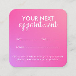 Trendy Modern Salon Appointment Reminder Card Tidsbeställning Kort