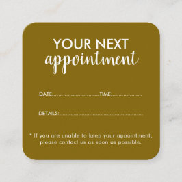 Trendy Modern Salon Appointment Reminder Card Tidsbeställning Kort